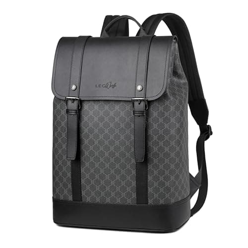 Legwork Legacy Luxe 30L Executive Backpack Pro | Premium Monogram Design | Fits 15.6" Laptop | Unisex Multipurpose & Water-Resistant Backpack