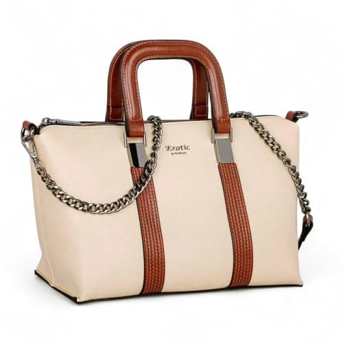 EXOTIC Premium® Solid Pattern Elegance Hand Bag (BEIGE)