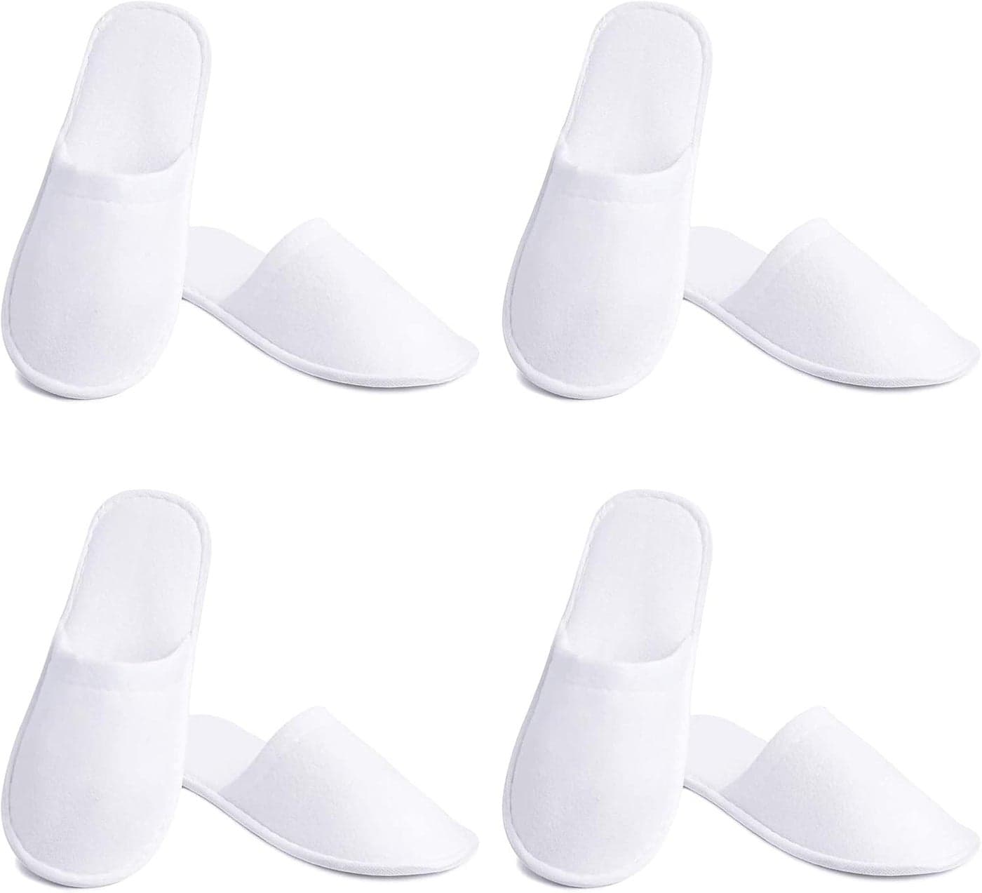 Haploon 24 Pairs Spa Slippers Cotton Velvet Closed Toe Slippers Disposable Spa Slippers Fit for US Men Size 10 and Women Size 11 for Hotel Home Guest Use