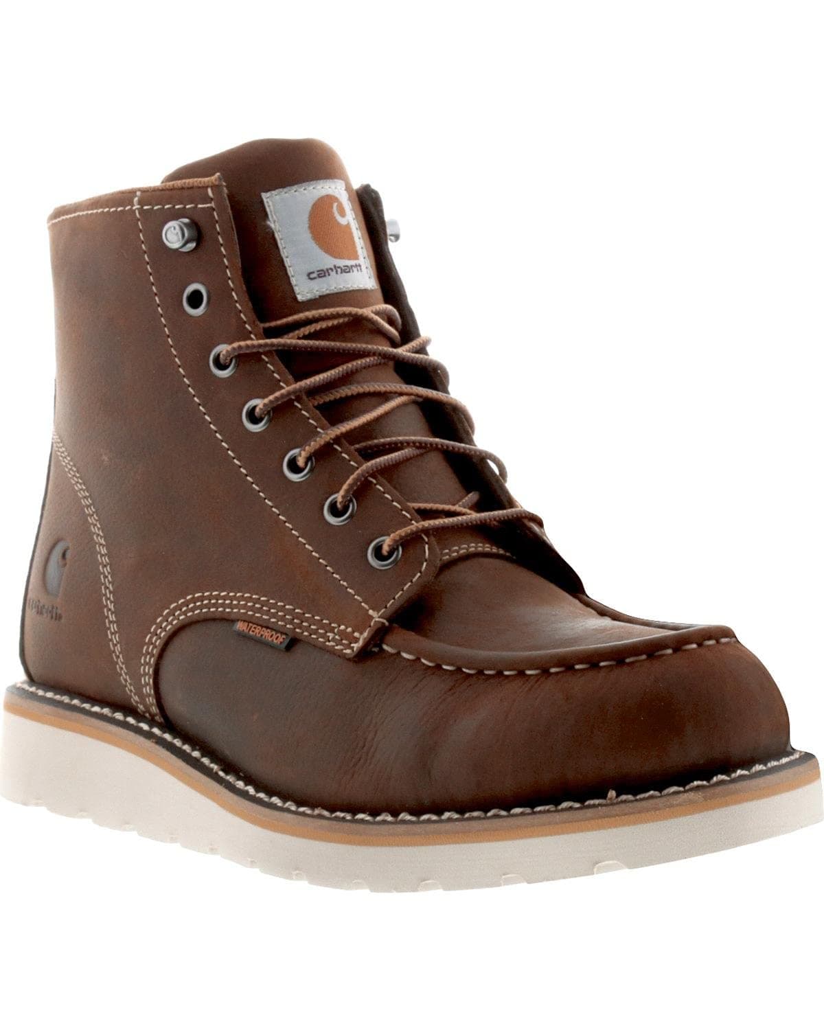 Carhartt Mens 6 Waterproof Wedge Boot Moc Toe Brown 105 D