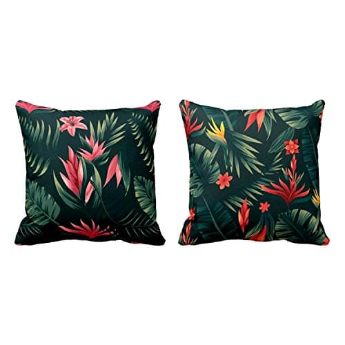 TheYaYaCafe® 20X20 inches Set of 2 Cushion Covers Beauteous Snapdragon Floral Flowers Printed Sofa Throw Pillows Multicolor