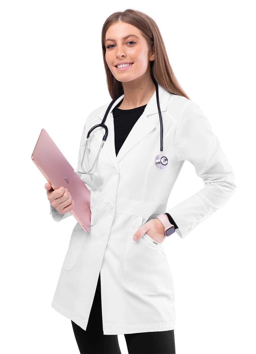 Adar Uniforms, Universal Lab Coats for Women - Perfection 32" Lab Coat - 811 - White - XL