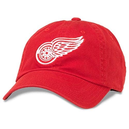 AMERICAN NEEDLE Detroit Red Wings Unisex Blue Line Officially Licensed NHL National Hockey League Team Baseball Hat Adjustable Buckle Strap Dad Cap (40742A-DRW)