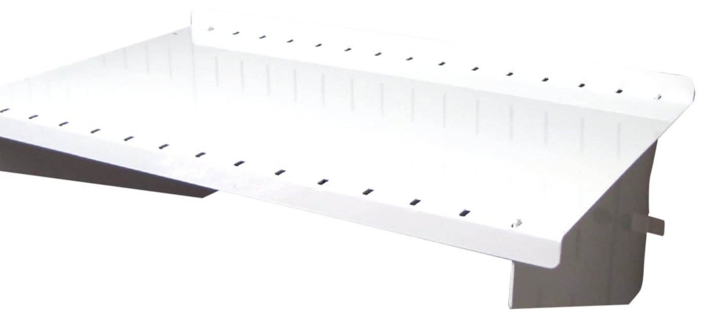 Wall Control Shelf 9in Deep Pegboard Shelf Assembly for Wall Control Pegboard and Slotted Tool Board - White
