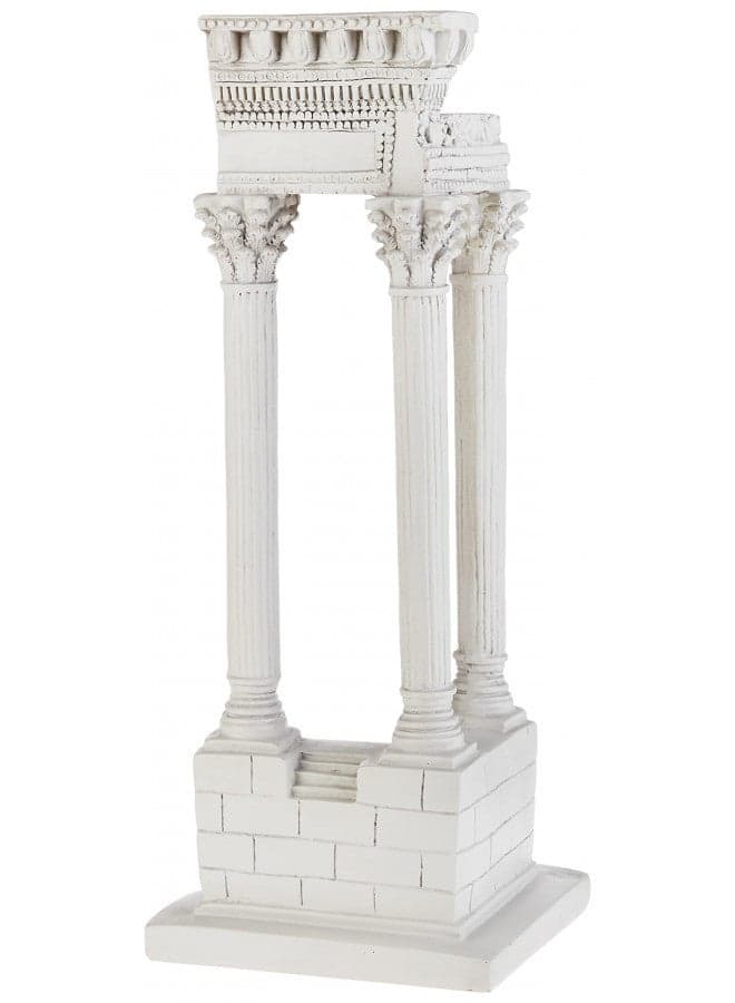 Design Toscano Roman Forum Temple of Vespasian Corner Column Decorative Statue, 12 Inch, Faux Stone Finish