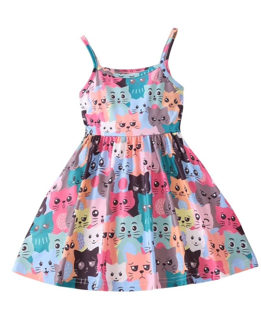 KATECLO Stylish Sleeveless Western Frock for Baby Girls Dress for Kids | Birthday & Special Occasion Outfit | Comfortable & Trendy Girls’ Clothes – 3 to 7 Years Multicolour