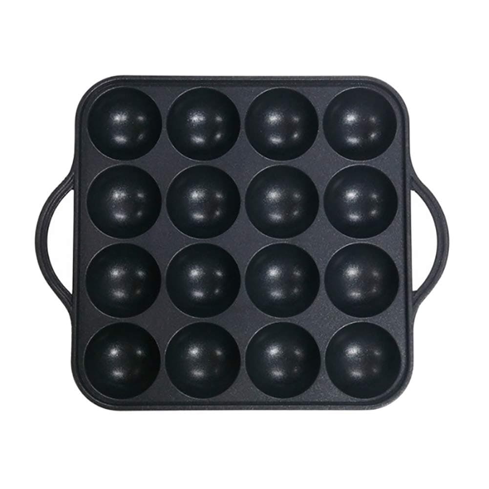 UPIT 16Holes Takoyaki Maker Pan Plate for Stovetop Nonstick Coating Aluminum 77 x 77 inches