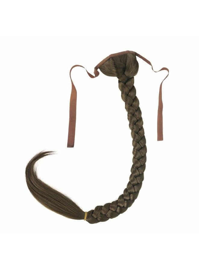 24" Long Fishtail Braid Wrap Around Ponytail Extension Synthetic Hairpiece #1 Black