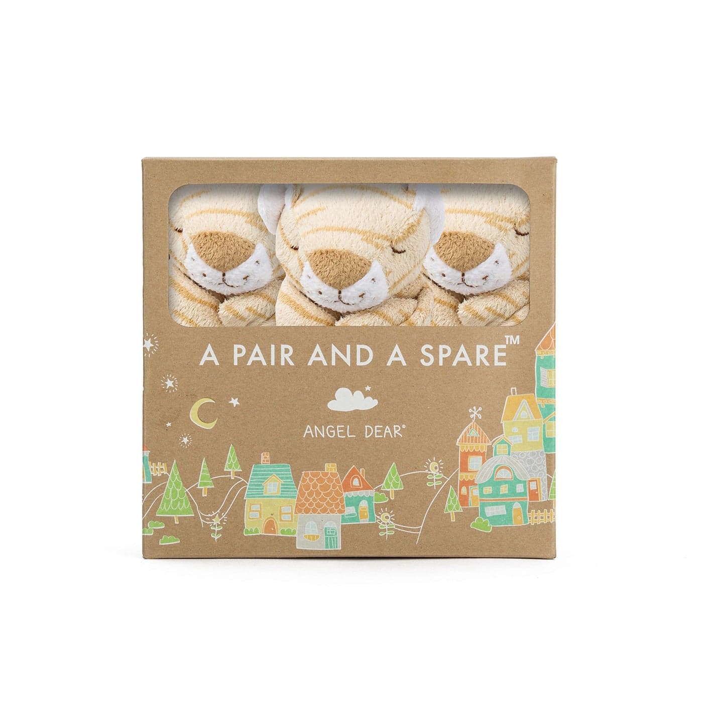 Angel Dear - Tiger, Pair And A Spare Blankie Set