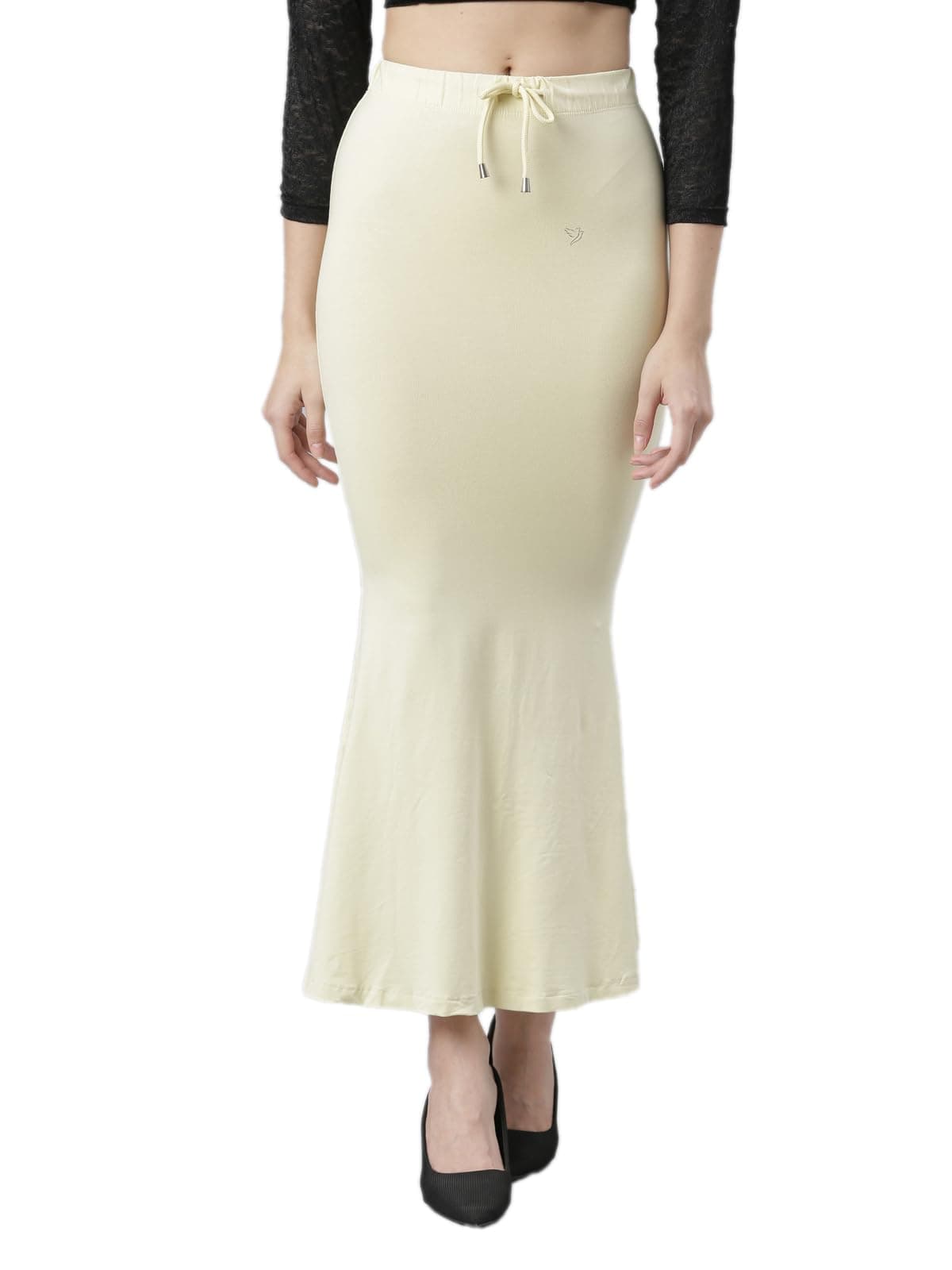 TWIN BIRDS Saree Shapewear for Women | Super Soft Viscose Elastane Saree Petticoat Skirt | Stretchable & Comfortable SareeShaper