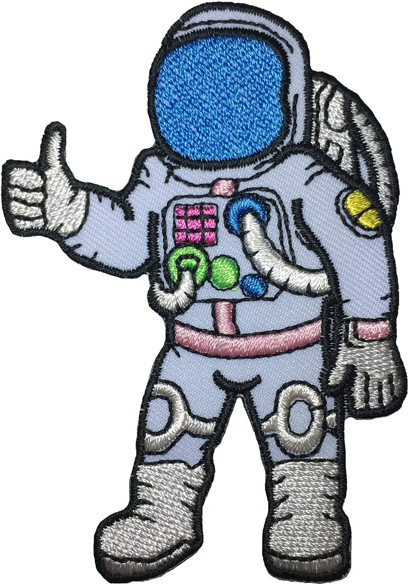 Papapatch Astronaut Man Cosmonaut Spaceman Journey Space Vest Jacket T-Shirt Sew on Iron on Embroidered Applique Badge Sign Patch (Iron-Astronaut-Man-SLV)