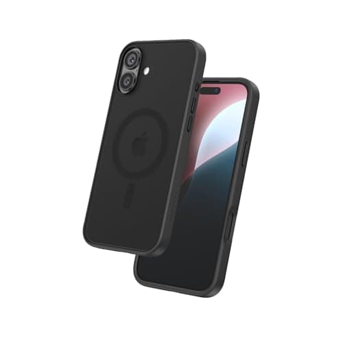 FLOLAB Surtect Tri-Fusion Magnetic for iPhone 16 Case Protective Slim Design Magsafe Compatible Military Grade - Full Black Matte Translucent