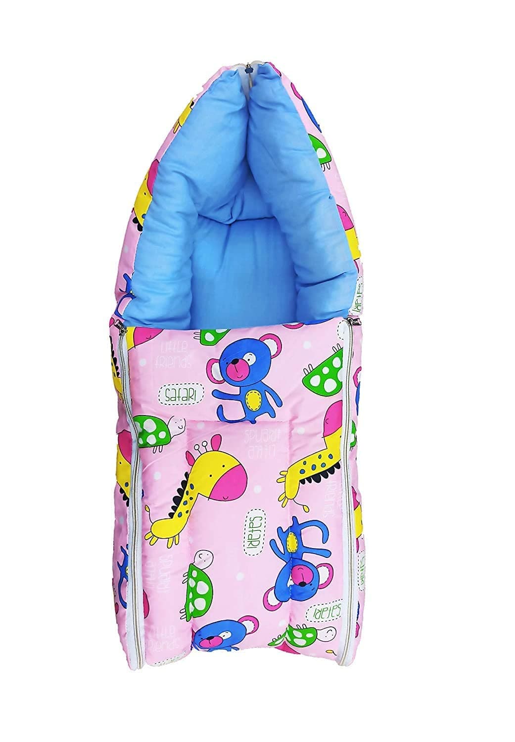 SHARMA CLOTHING 2 in 1 Babys Cotton Sleeping and Carry Bag Pink