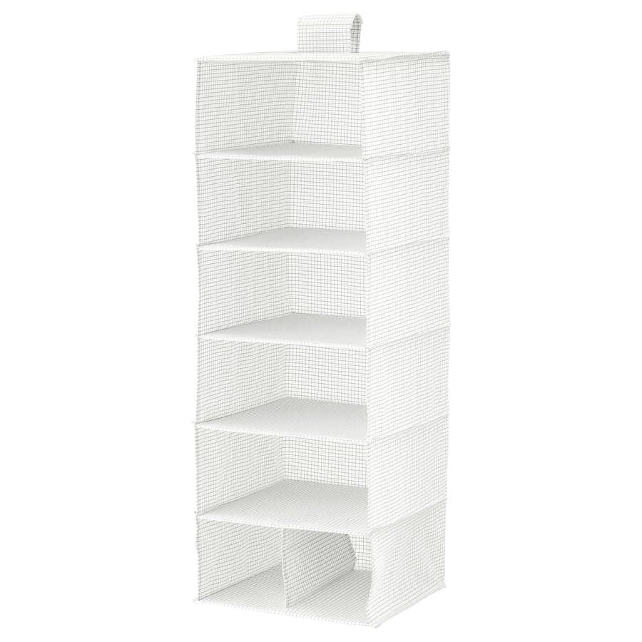 STUK Storage with 7 compartments WhiteGrey 30x30x90 cm 11 x11 x35
