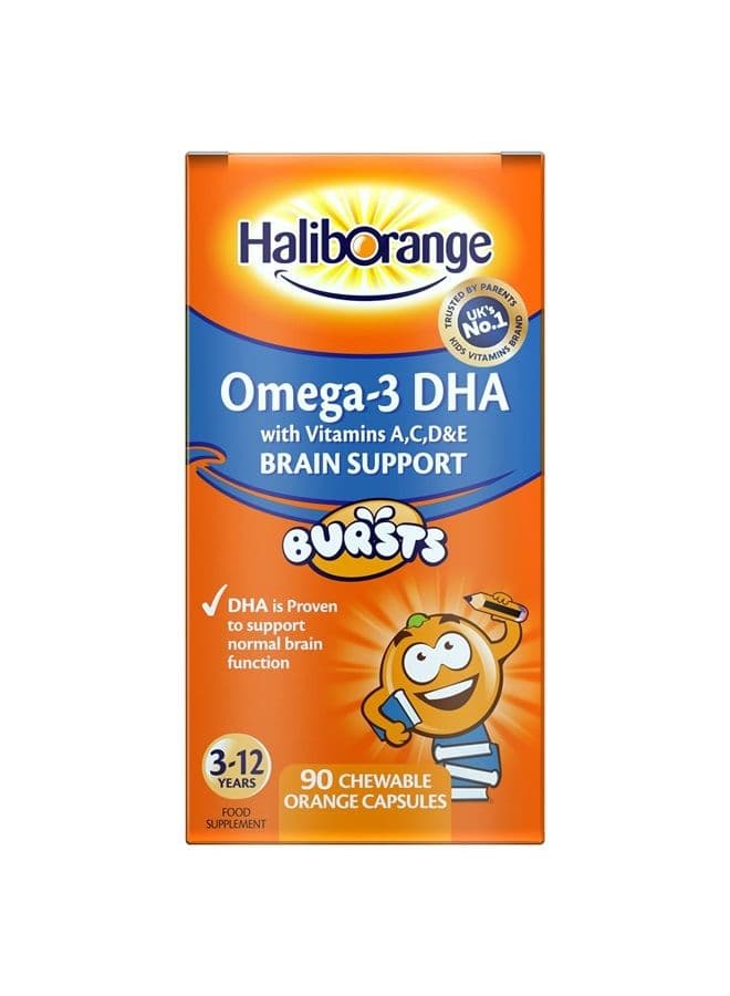 Kids Omega-3 with Vitamins 90 Orange Chewable Fruit Burst Capsules