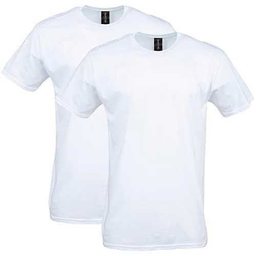 Gildan Adult Softstyle Cotton T-Shirt, Style G64000, Multipack, White (2-Pack), X-Large