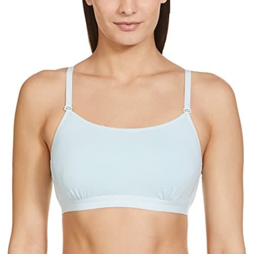 Van Heusen Cotton Women Wireless Non-Padded Beginners' Bralette - Plush Back Elastic, Full Coverage_11020_Omphalodes_M, Medium, Blue