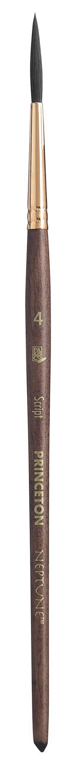 Princeton Artist Brush Neptune Series 4750 Synthetic Squirrel Watercolor Paint Brush Script Liner Size 4