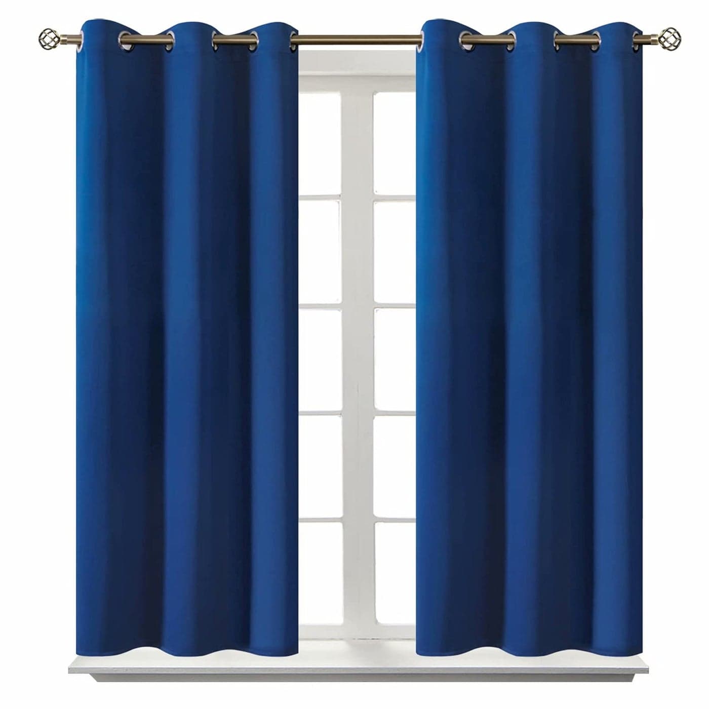 BGment Blackout Curtains for Bedroom Grommet Thermal Insulated Room Darkening Curtains for Living Room 38 x 45 Inch 2 Panels Royal Blue