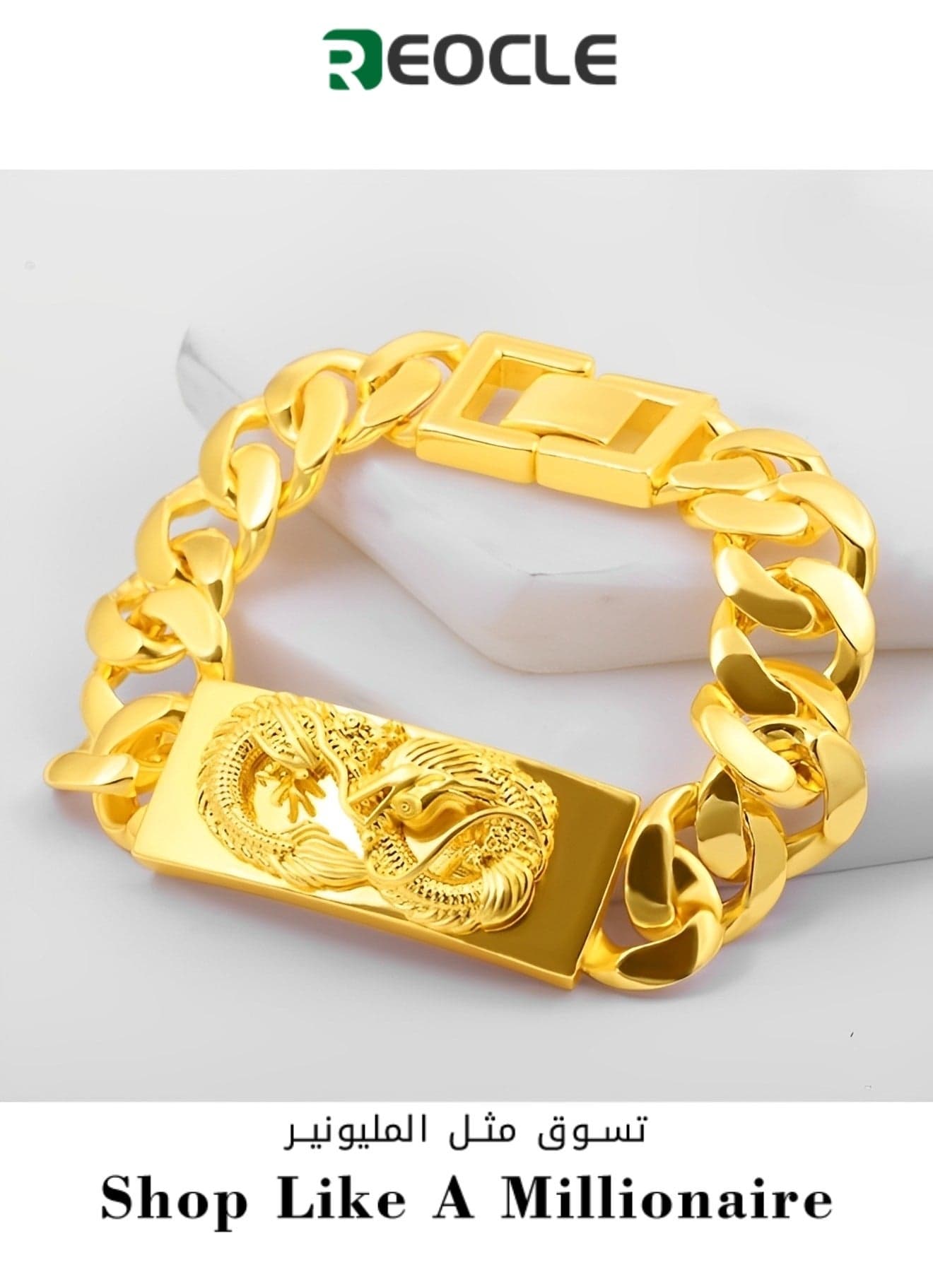 Dragon Carved Bracelet for Men Cool Metal Bracelet with Dragon Relief & Cross Ring Chain Personalized Creative Dragon Jewelry Best Jewelry Gifts for Men
