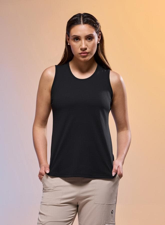 Technosport Women Solid Slim Fit Round Neck Tank — XL