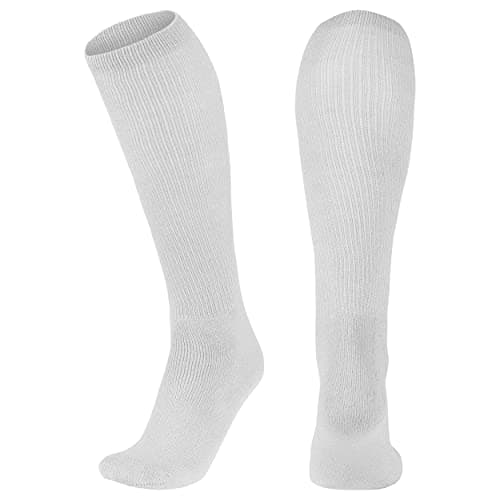 CHAMPRO womens Multi-sport Athletic Compression for Baseball, Softball, Football, and More Multi Sport Socks, White, Large US