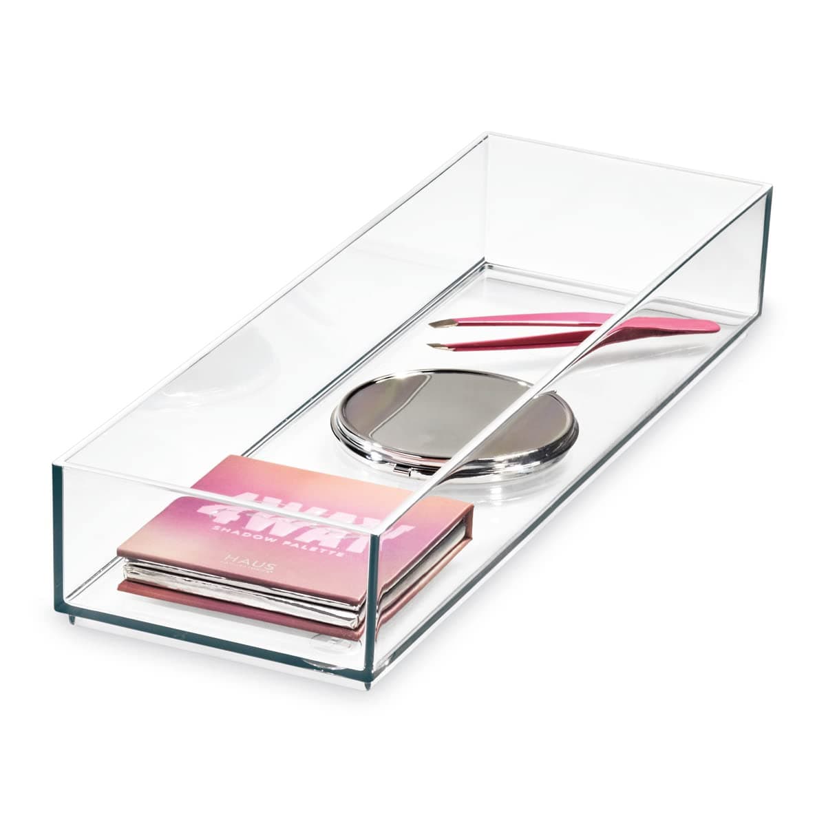 iDesign The Sarah Tanno Collection Plastic Cosmetic Drawer Organizer 4 x 12 x 2 Clear