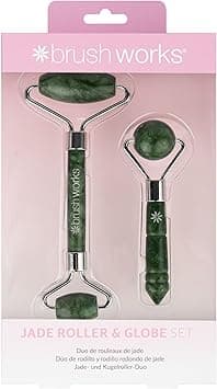 Brushworks Jade Roller Globe Set Pink One Size
