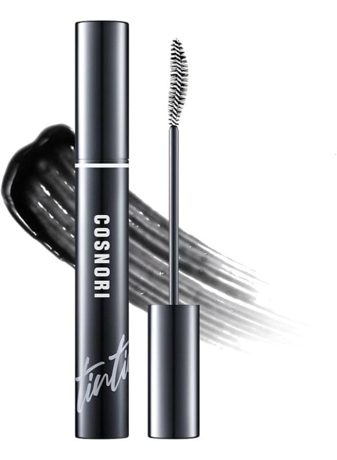 COSNORI Eyelash Tinting Serum 01 Deep Black - Korean Eyelash Boost Tinted Serum – Eyebrow Growth Enhancer for Longer and Thicker – Lash Perm Essential - Vegan, Irritation Free 0.3 fl.oz / 9g (Black)