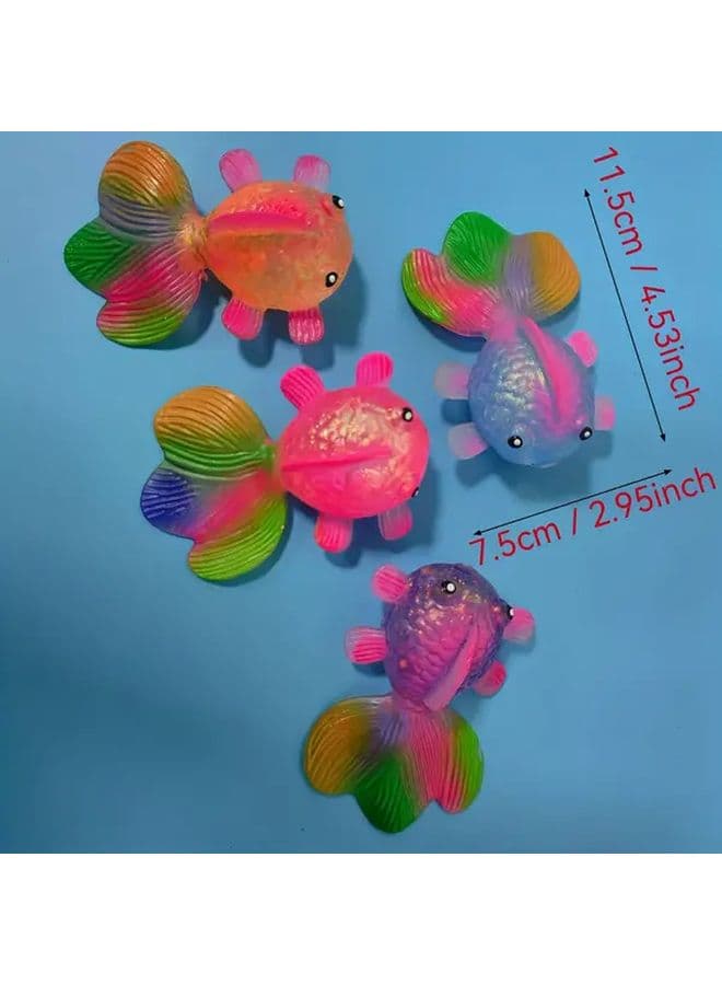 Simulated Colorful Fish Squeeze Toy Soft Slow Rebound Relax Fidget Desk Decor Gift