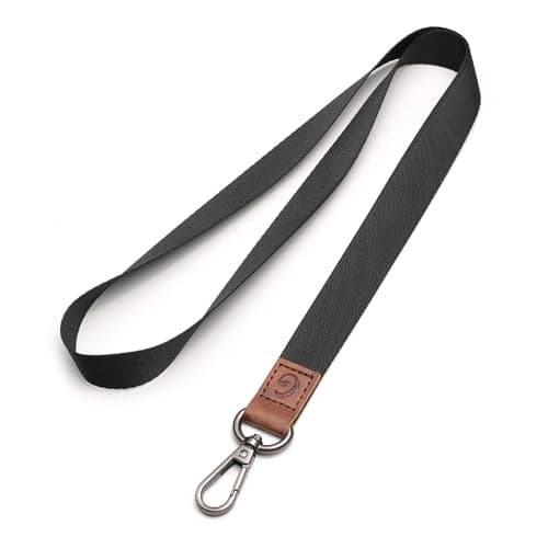 Glorisunity Lanyard, Long Neck Lanyard Key Lanyard, Id Badge Lanyard for Women and Men, Whistle, Keychain (1, BK)