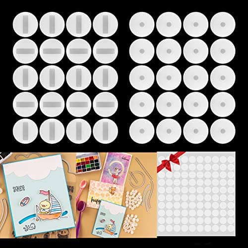 BAOFALI 40PcsSet Gliders for Slider Cards Rotating Roating and Sliding Gliders with Double Sided Adhesive Circles for Card Making DIY Scrapbooking Arts ToolsExcluding Cutting Dies