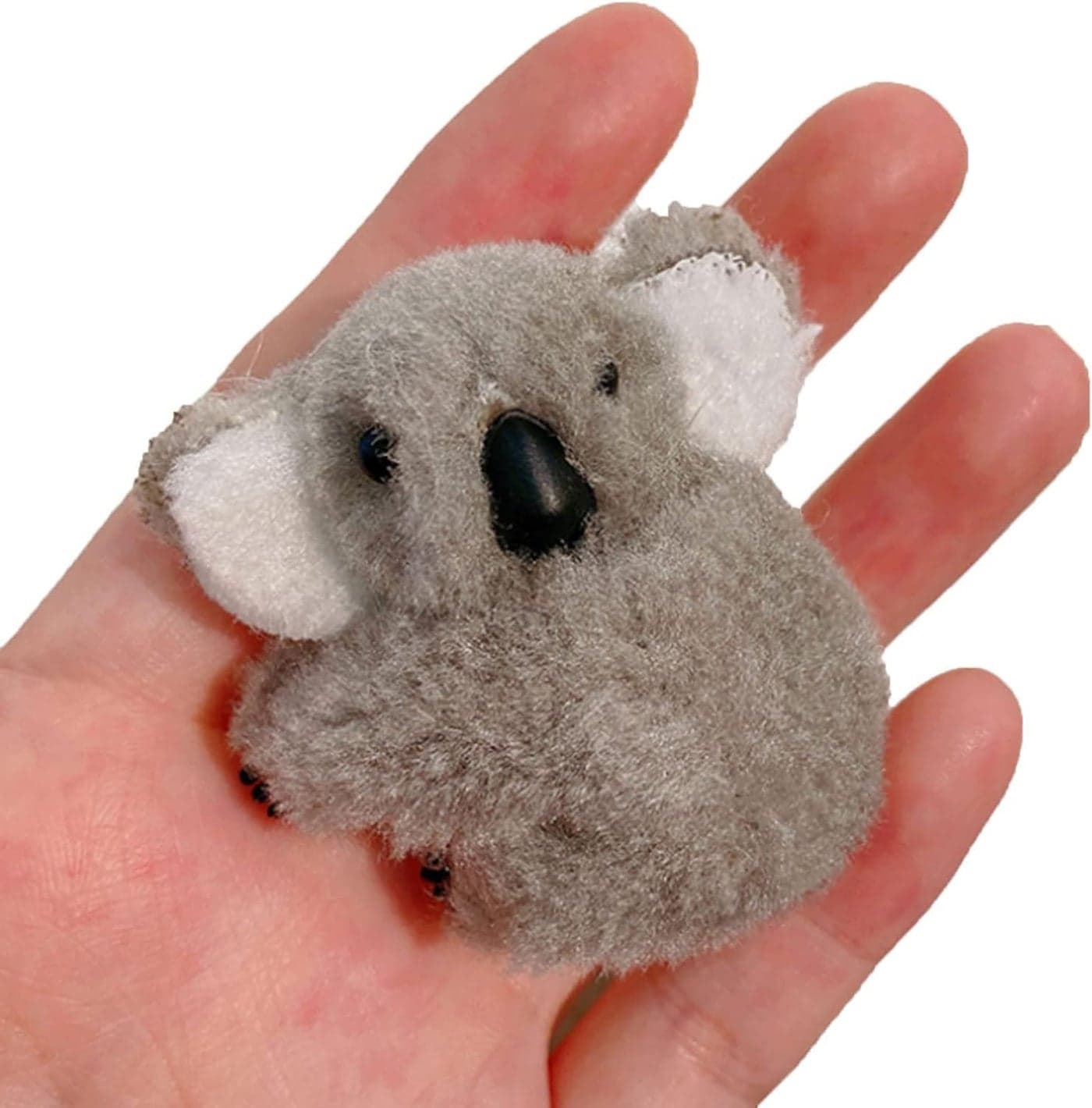 Grey Plush Koala Hair ClipsCute Stuffed Hair Claw Bangs Clip Ponytail Decor Cartoon Hairpin Mini Hair Jaw Barrettes for Girls Women Headwear Clips and Barrettes Hair Accessories
