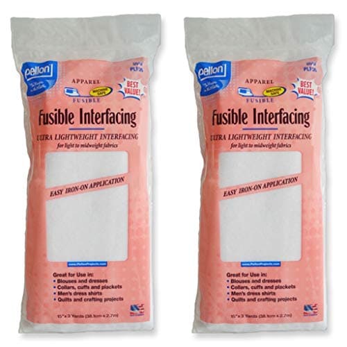 Pellon 15 inches x 3 yards White Fusible Interfacing 2 Pack