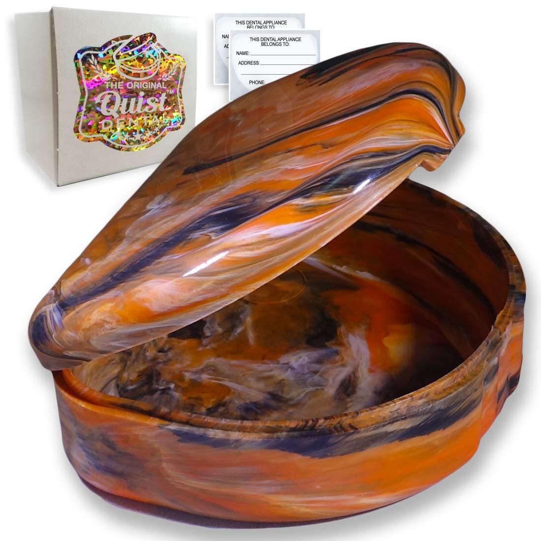 QUIST TM FarOut Orthodontic Retainer Case Pumpkin Spice