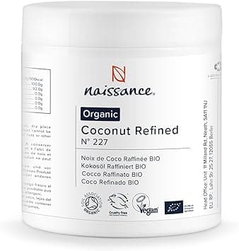 Naissance Organic Refined Coconut Solid Oil No 227 500g Moisturising Hydrating for Aromatherapy Skincare Haircare DIY Beauty