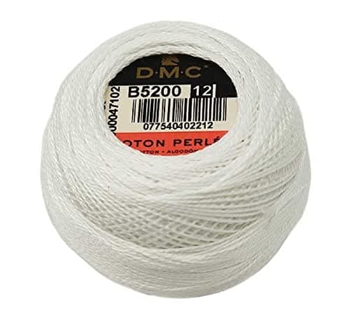 DMC 116 12-B5200 Pearl Cotton Thread Balls, Snow White, Size 12