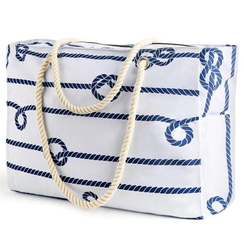 SRISE Large Beach Bag for Women Men Beach Bags Waterproof Sandproof Travel Tote Bag Swim Pool Bag for Family Outdoor