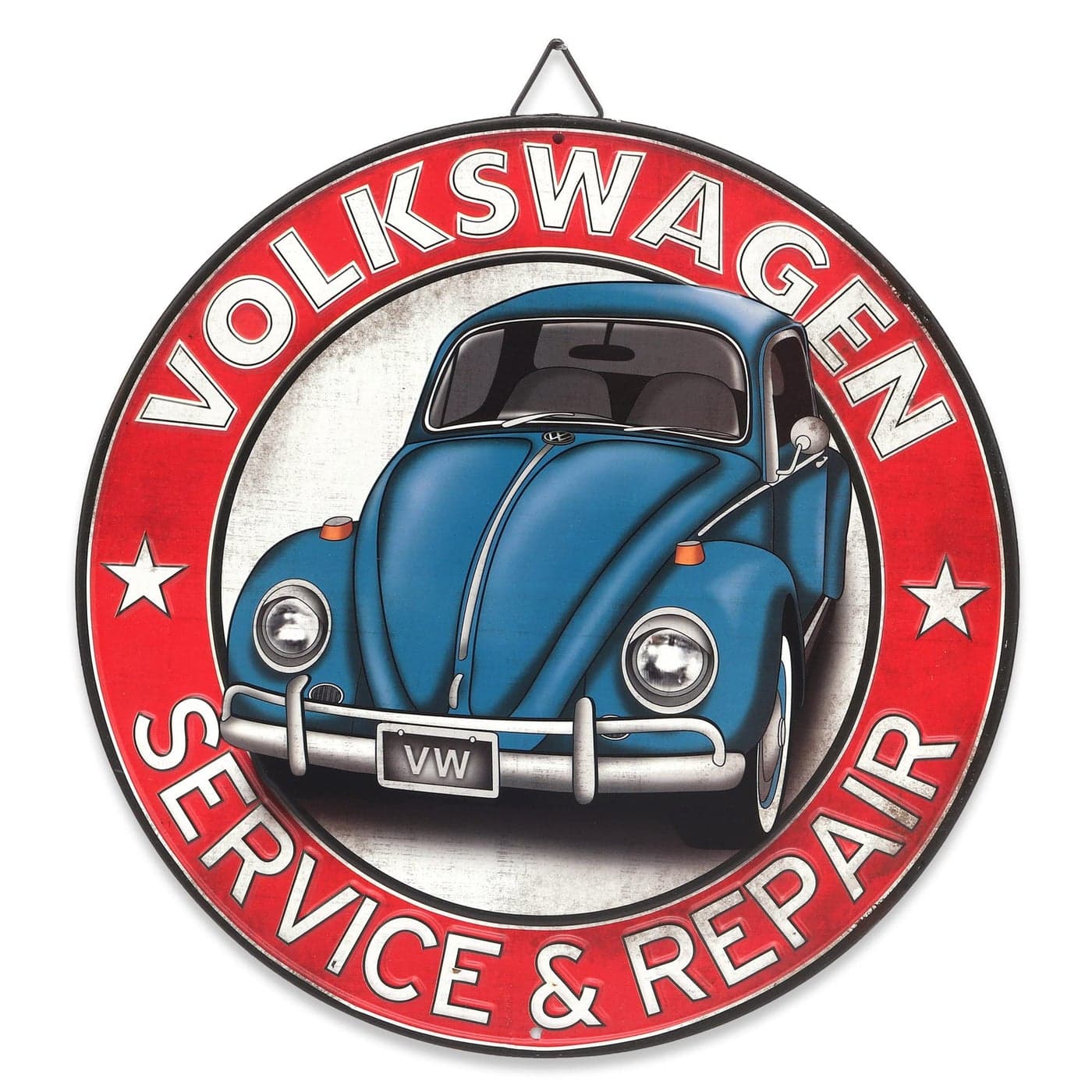 Volkswagen Metal Sign Volkswagen Service and Repair Round Sign for Man Cave Garage or Shop