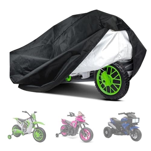 Kids Motorcycle Bike Cover - Waterproof Oxford Fabric Toddler Motorcycle Cover, Protection Universal Children's Electric Kids Motorcycle Cover - Universal Fit, Water Resistant (41 x 25 x 33 Inches)