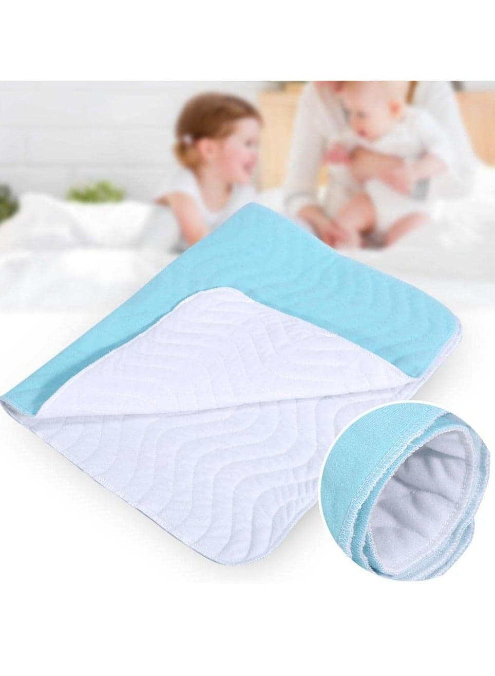 Washable Waterproof Reusable Urine Incontinent Mat Breathable Nursing Pad Ultra Absorbent Diaper Elderly Baby Cotton Urine Mattress (70*90cm)