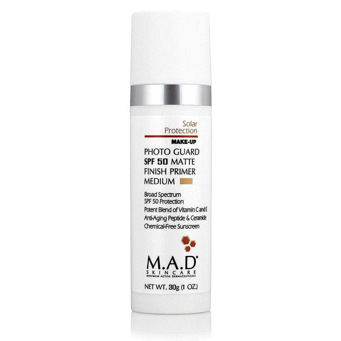 MAD Skincare Solor Protection Photo Guard SPF 50 Matte Finish Primer AntiAging NeutralMedium