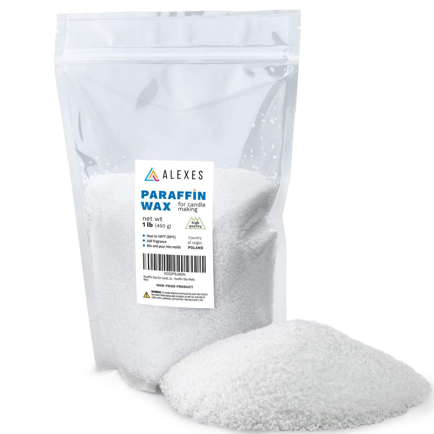 ALEXES Paraffin Wax for Candle Making 1 lb Granulated Candle Wax Candle Making Wax for Crafts Paraffin Candle Wax Melts Paraffin for Crafts Paraffin Wax Flakes