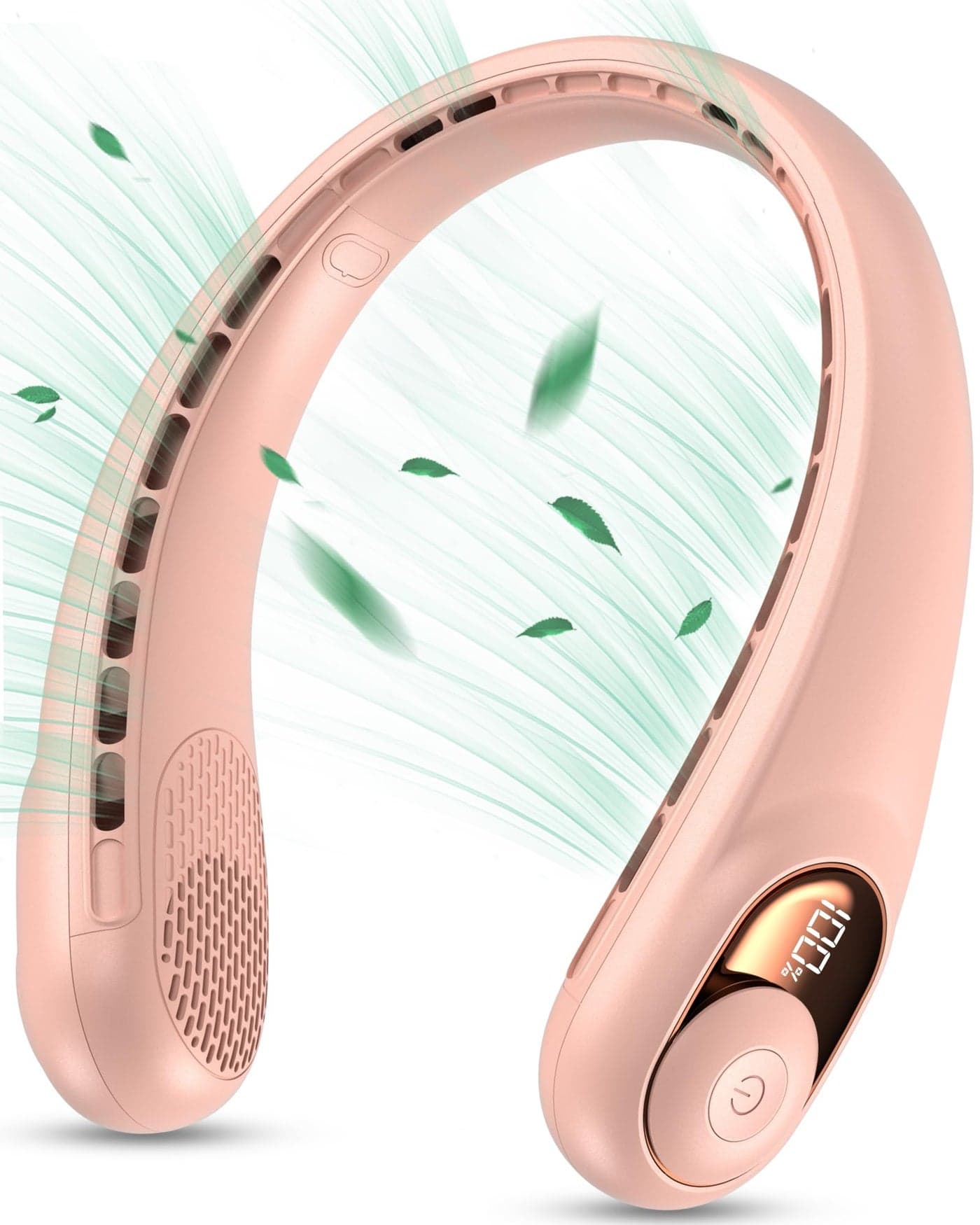 KIDEE Portable Neck Fan Neck Fans Rechargeable for Women Men 4000mAh Personal Bladeless Fan Upgraded Cooling Air Volume Ultra Quiet Wearable Fan