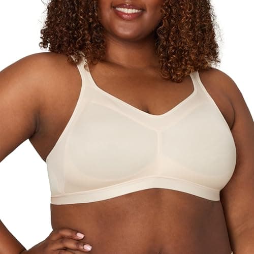 PLAYTEX Womens 18 Hour Wireless Seamless Full-coverage T-shirt With Smoothing Support, Us4159 Bras, Light Beige, 40B US
