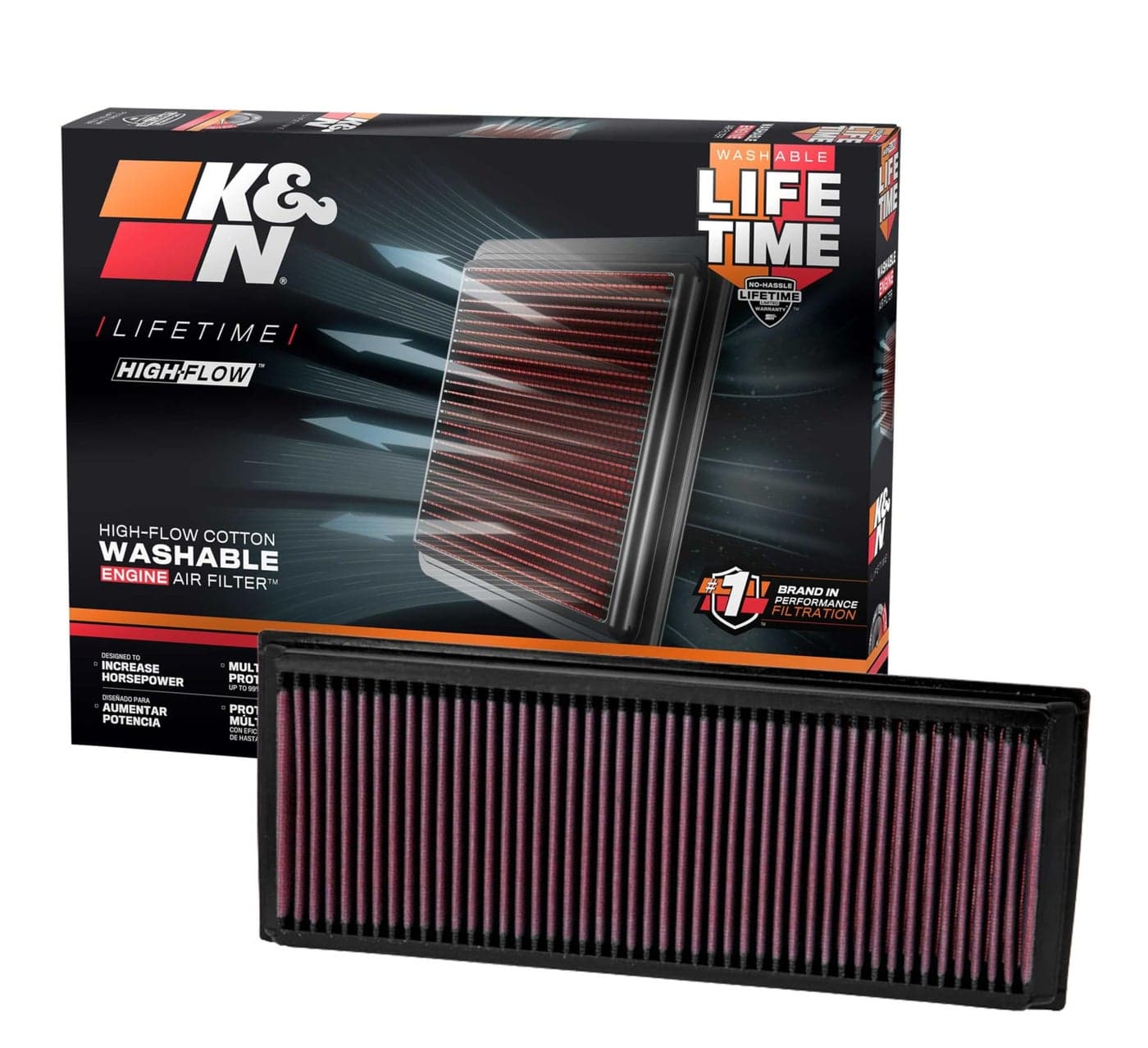 KN HighFlow Original Lifetime Engine Air Filter Increase Power Premium Washable Compatible with 19992012 MERECEDES BENZ See Product Description for Select Models 332181