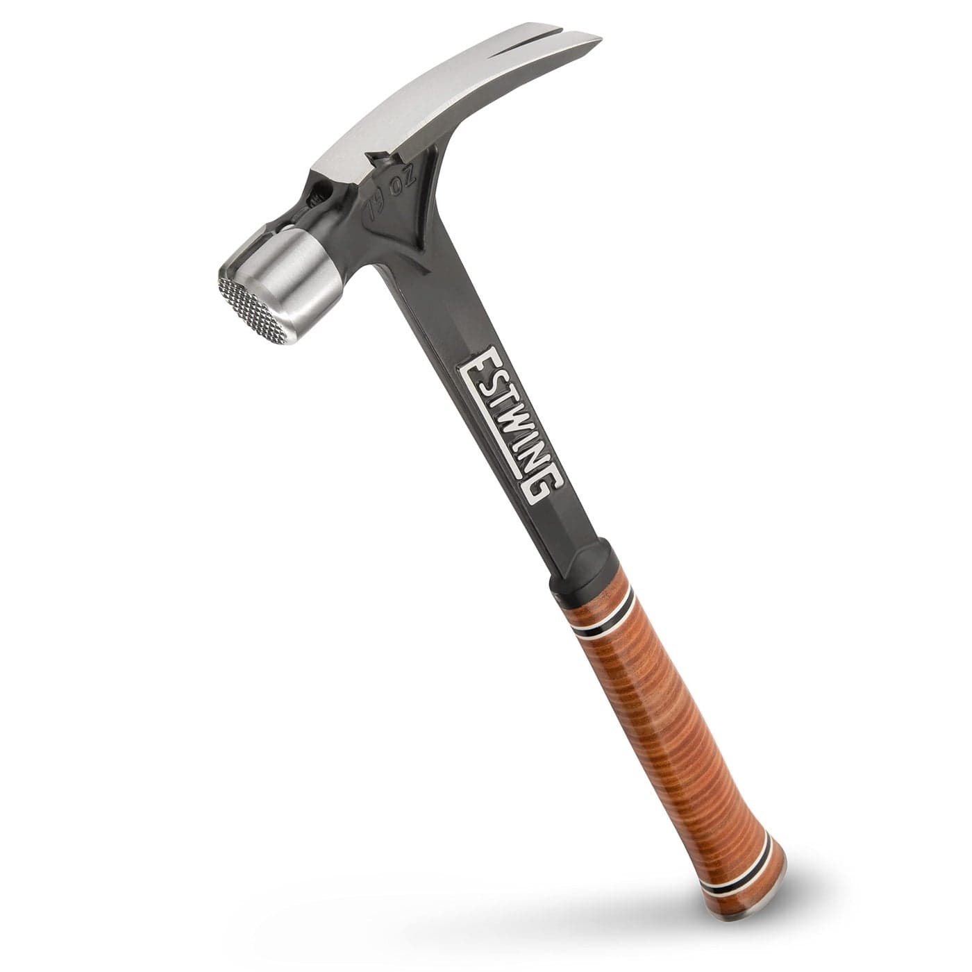 ESTWING Ultra Series Hammer 19 oz Rip Claw Framing Hammer with Milled Face Genuine Leather Grip E19SM