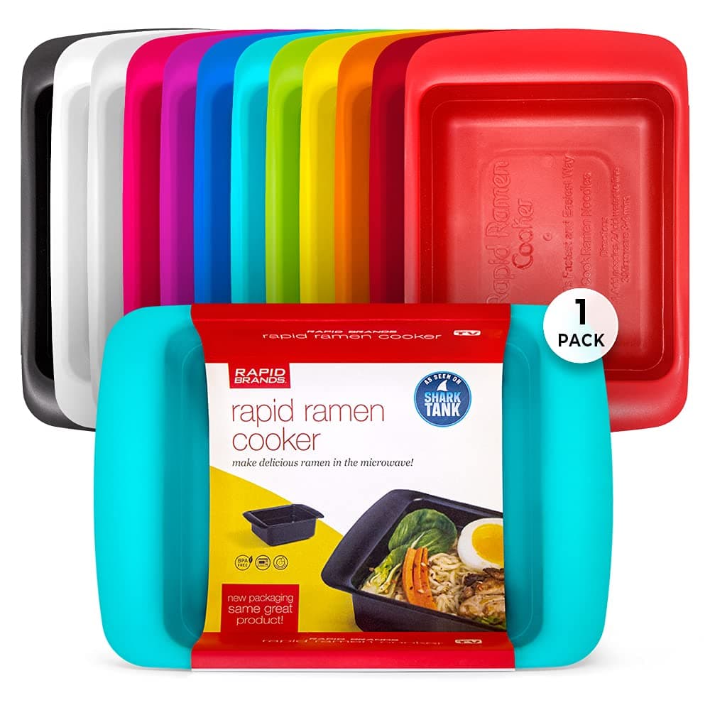 Rapid Ramen Cooker Microwavable Cookware for Instant Ramen BPA Free and Dishwasher Safe Perfect for Dorm Small Kitchen or Office Teal