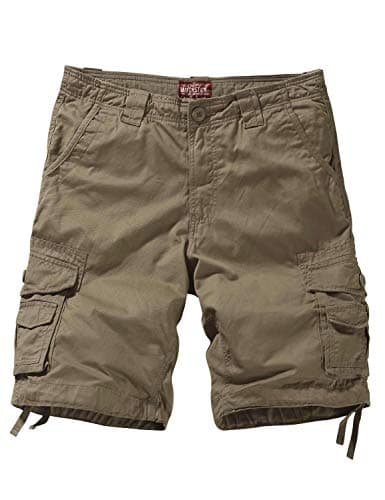Match Men's Twill Comfort Cargo Short Without Belt #S3612 (Label Size 2XL/36 (US 34), Light Khaki)