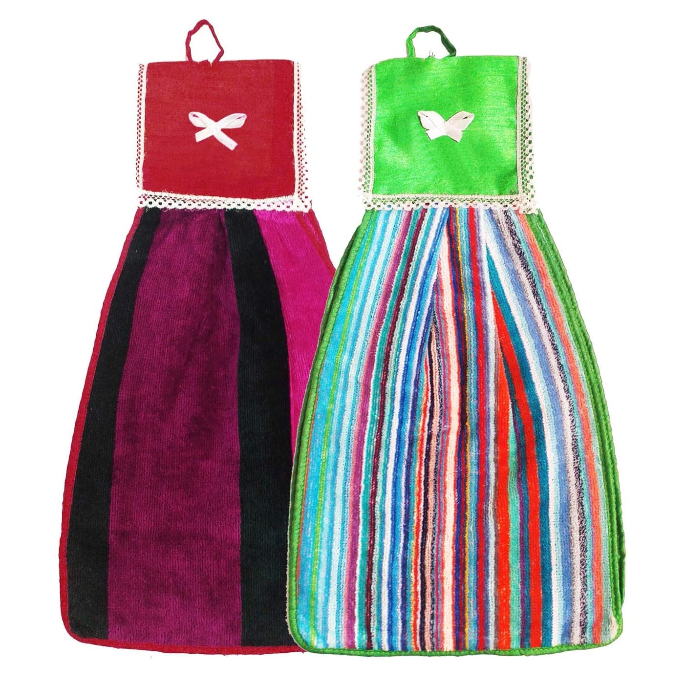 Kuber Industries Hanging Cotton 2 Pieces Cotton Washbasin Napkin/Hand Towel for Kitchen and Bathroom (Multi)